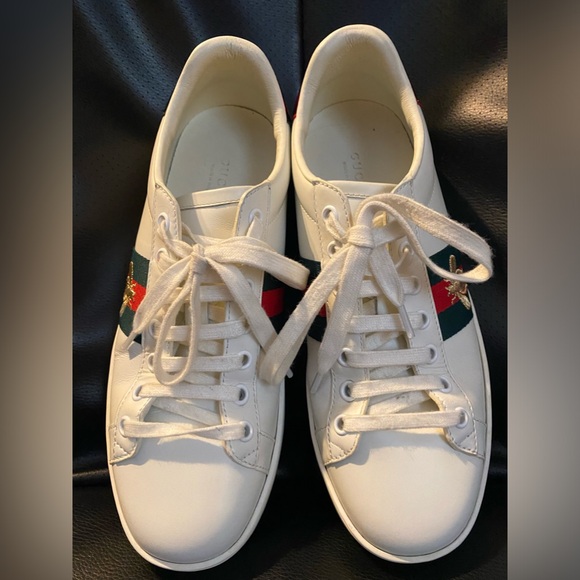 Gucci Ace Bee White Sneakers size:7 check the code inside. - Picture 3 of 16